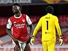 Bukayo Saka z Arsenalu si vyítá nepromnnou píleitost.