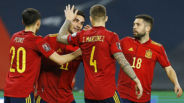 Španělská gólová radost v kvalifikaci MS 2022.
