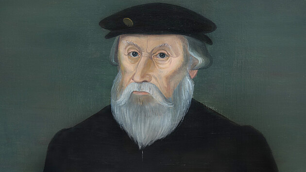 Vilém z Pernštejna, jak jej zachytil akademický malíř Petr Nikl.