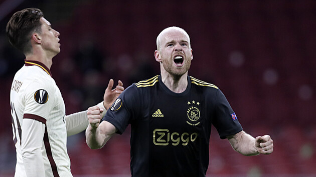 Davy Klaassen z Ajaxu se raduje ze svho glu do st AS m.