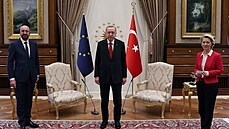 P�edseda Evropské rady Charles Michel a �éfka Evropské komise Ursula von der...