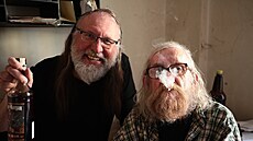 Vladimír Drápal s Vratislavem Brabencem, lenem The Plastic People of the...