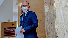 Jan Blatný před oznámením, že končí jako ministr zdravotnictví. (7. dubna 2021)