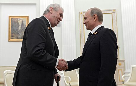 Prezident Milo Zeman navtívil svj ruský protjek Vladimira Putina v Kremlu....