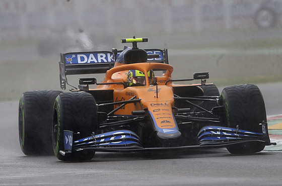 Lando Norris z McLarenu jede Velkou cenu Emilie-Romagny.