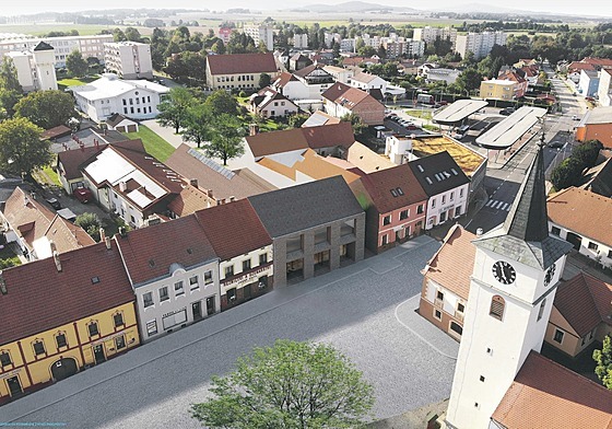 Vítězný návrh spolkového domu na náměstí ve Velešíně by měl dobře zapadnout do...
