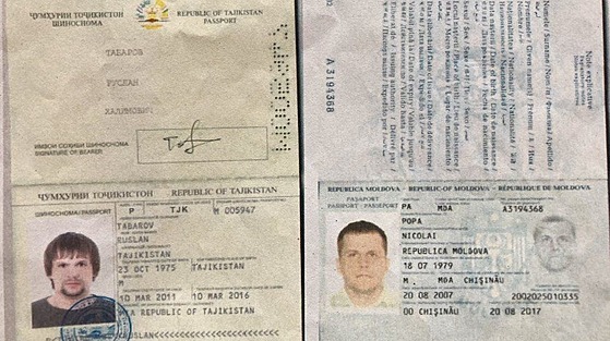 Pasy s falešnými jmény, se kterými se v Česku prokazovali v roce 2014 agenti...