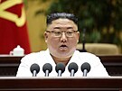 Severokorejský vdce Kim ong-un na sjezdu Korejské strany práce vyzval obany,...