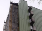V Dobi hoel polystyren v rekonstruovanm hotelu. (9. dubna 2021)