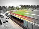 Takto by mohl nov atletick stadion v Teplicch vypadat.