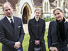 Princ Edward s manelkou Sophií a dcerou Louise v Královské kapli Vech svatých...