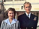 Princezna Alžběta (královna Alžběta II.) a princ Philip, vévoda z Edinburghu,...