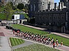 Hradem ve Windsoru procházejí pi rozlouení s vévodou z Edinburghu vojenské...