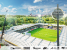 Vizualizace nového stadionu, který postaví Strabag, Geosan Group a D&D...