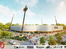 Vizualizace nového multifunkního stadionu podle návrhu architekta Tomáe...