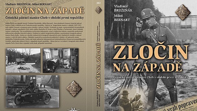 Obálka knihy Zločin na západě sokolovského spisovatele Vladimíra Bružeňáka.