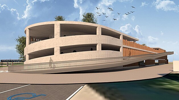 Součástí modernizace akvaparku v Uherském Brodě bude i stavba třípatrového parkovacího domu.