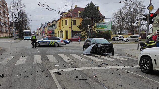 Nehoda se stala na Lidické třídě nedaleko českobudějovické nemocnice.