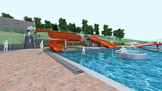 Ostrovské koupaliště dostane nové bazény. Chybět nebudou plavecké dráhy a vodní...