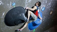 Adam Ondra bhem finále závodu Svtového poháru v Meiringenu