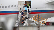 Ruský vládní speciál Iljuin dorazil do Prahy, aby odvezl vyhotné ruské...