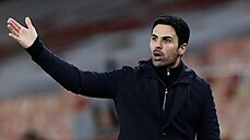 Kou� Arsenalu Mikel Arteta b�hem utkání se Southamptonem.