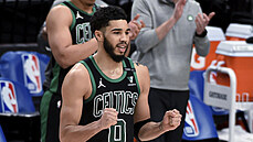 Spokojený Jayson Tatum z Boston Celtics.