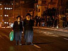 Izraelská policie zasahuje proti ultraortodoxním idm, kteí demonstrují proti...