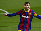 Lionel Messi z Barcelony slaví gól.