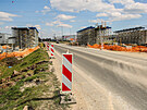 Stavba konstrukce pro most pes Kimickou silnici v rmci 2. etapy vstavby...