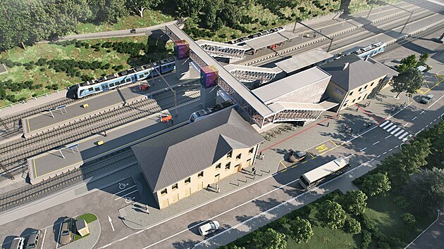 Na dosud nevzhledném nádraží v Adamově vzniknou dvě ostrovní nástupiště a nová lávka, rekonstrukcí projdou odbavovací prostory pro cestující. Modernizace vyjde na 688 milionů korun.