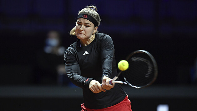 Karolna Muchov na turnaji ve Stuttgartu