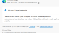 Kontrola, zda je Edge v aktuální verzi