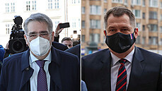 Na fotce vpravo Vítzslav Pivoka velvyslanec eské republiky v Rusku a na levé...