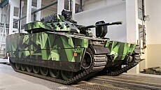 Obrnnec CV90 pro testování ve Vykov (27. dubna 2021)