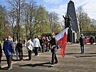 Pietní akt u Památníku osvobození v Ostrav. (30. dubna 2021)