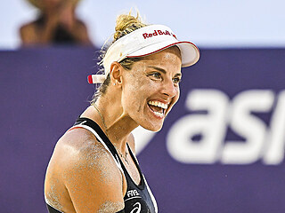 Markéta Nausch Sluková se raduje během turnaje v Cancúnu.