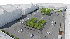 Vizualizace nové podoby Starého náměstí v Rychnově nad Kněžnou.