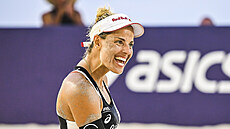 Markéta Nausch Sluková se raduje během turnaje v Cancúnu.