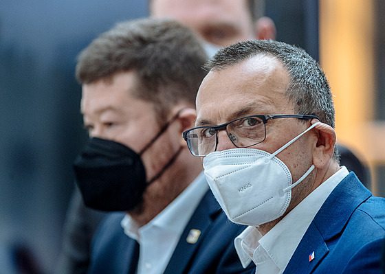 Jaroslav Foldyna (SDP) na tiskové konferenci (4. května 2021)