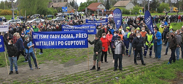 Zaměstnanci Liberty Ostrava protestovali, chtějí zabránit vytunelování firmy
