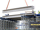 Stavba mostu na trase západního obchvatu Plzn. (1. kvtna 2021)