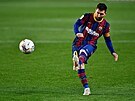 Lionel Messi z Barcelony v zápase proti Valencii