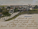 Pohlednice z Nmeckho Brodu z roku 1905. Zbr zachycuje pohled od dnen...