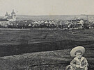 Celkov pohled na Nmeck Brod na pohlednici z pelomu 19. a 20. stolet.