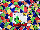 Run malované mozaiky si Petr dovezl z exhibic v Mexiku.