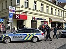Policie vyetuje pepaden banky na Andlu v Praze 5. (3.5.2021)