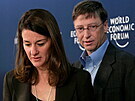 Melinda Gatesová a Bill Gates (Davos, 26. ledna 2007)