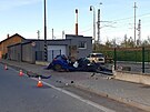 Dopravní nehoda ve Veselí nad Lunicí na Táborsku, pi které zemel jeden...