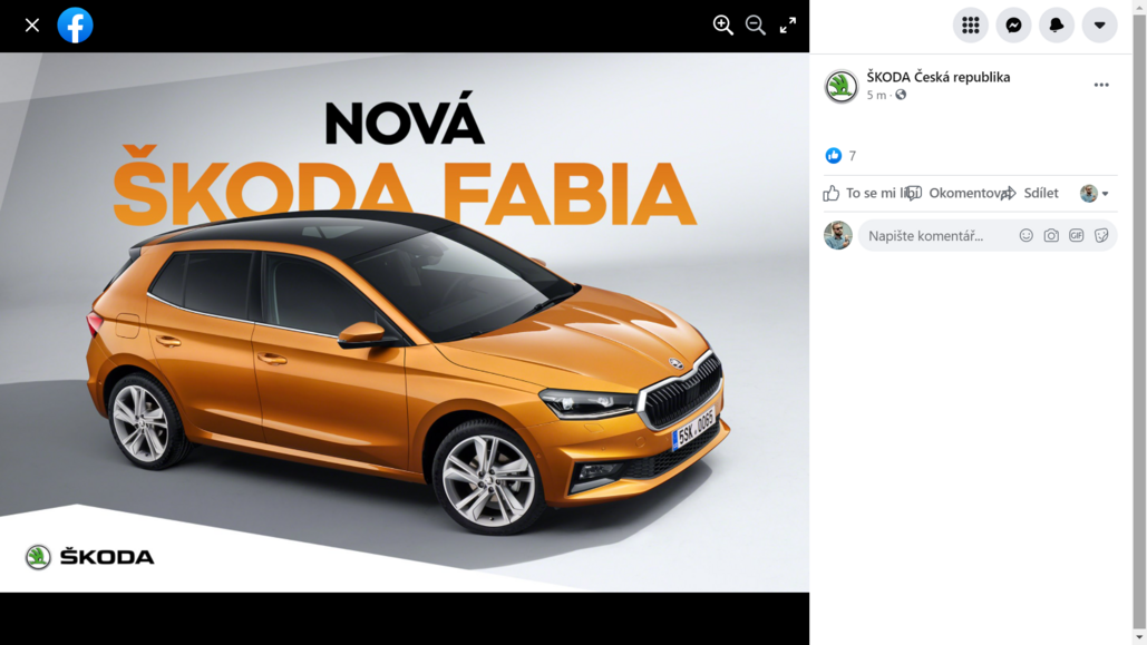 Škodě utekly fotky nové fabie na facebook chvíli před odhalením